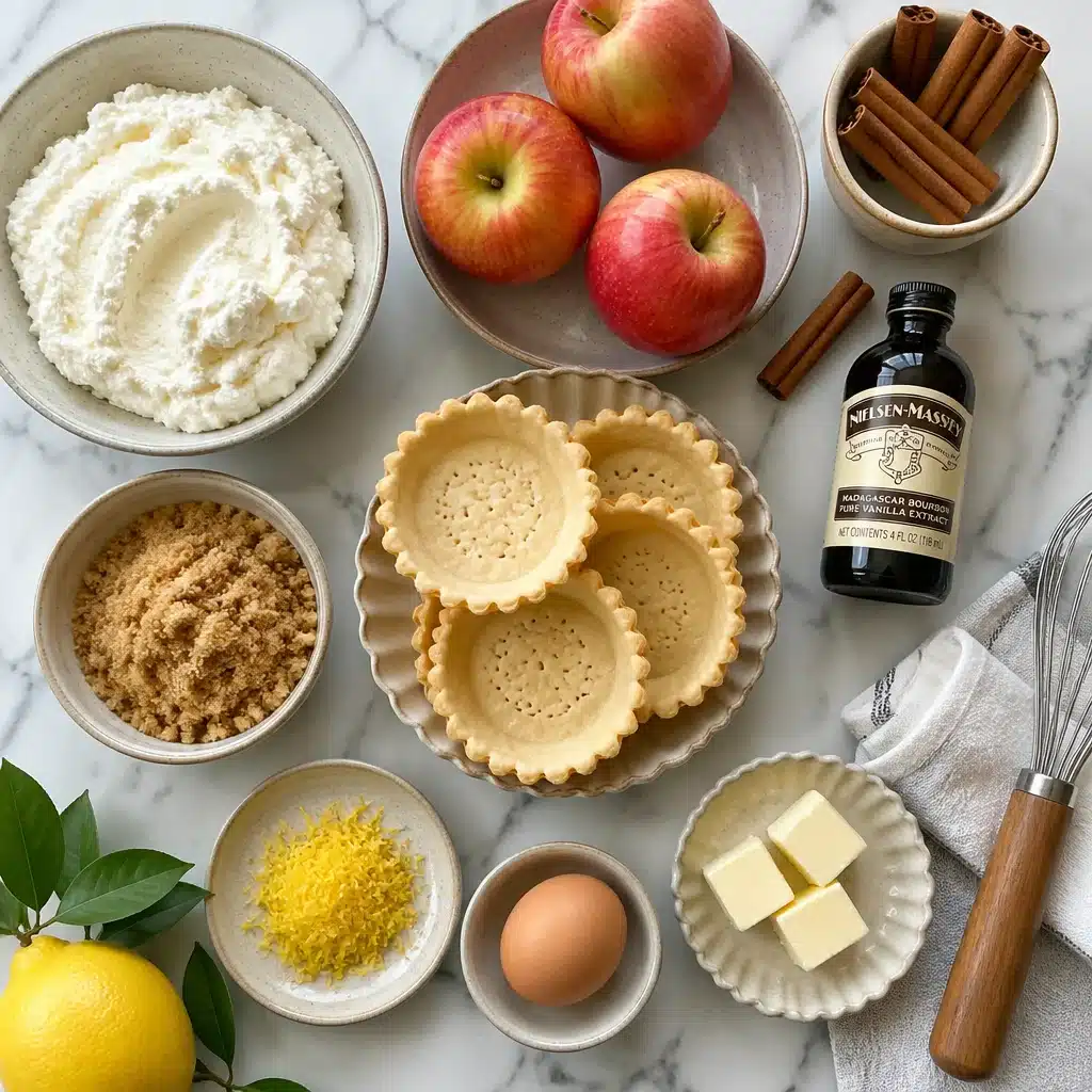 Cinnamon Apple Ricotta Tartlets: A Tender Cozy Spice Delight