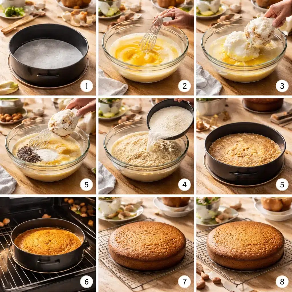 Espresso Almond Cake with Ricotta & Whipped Cream