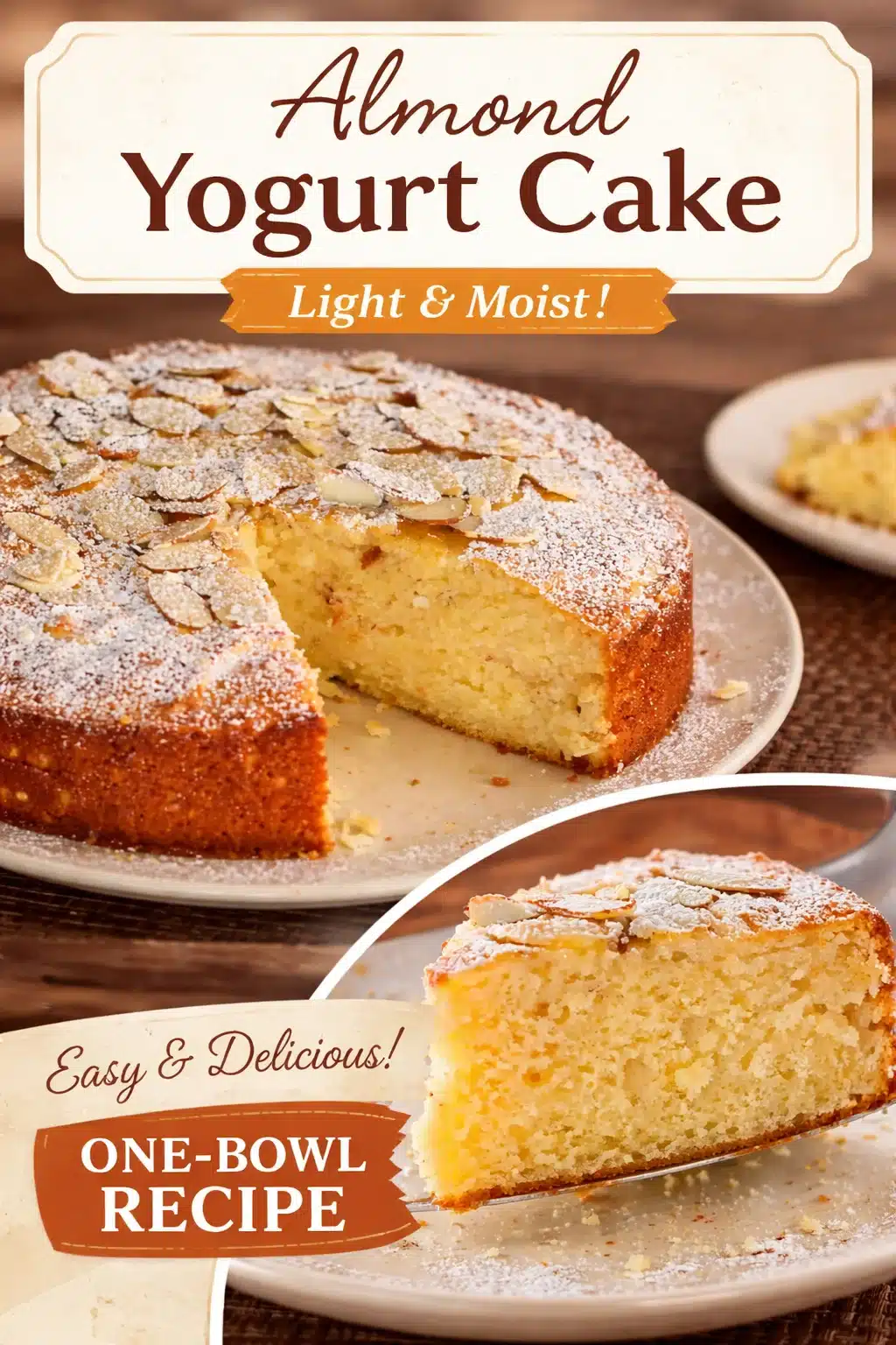 Decadent Espresso Almond Cake with Ricotta & Whipped Cream