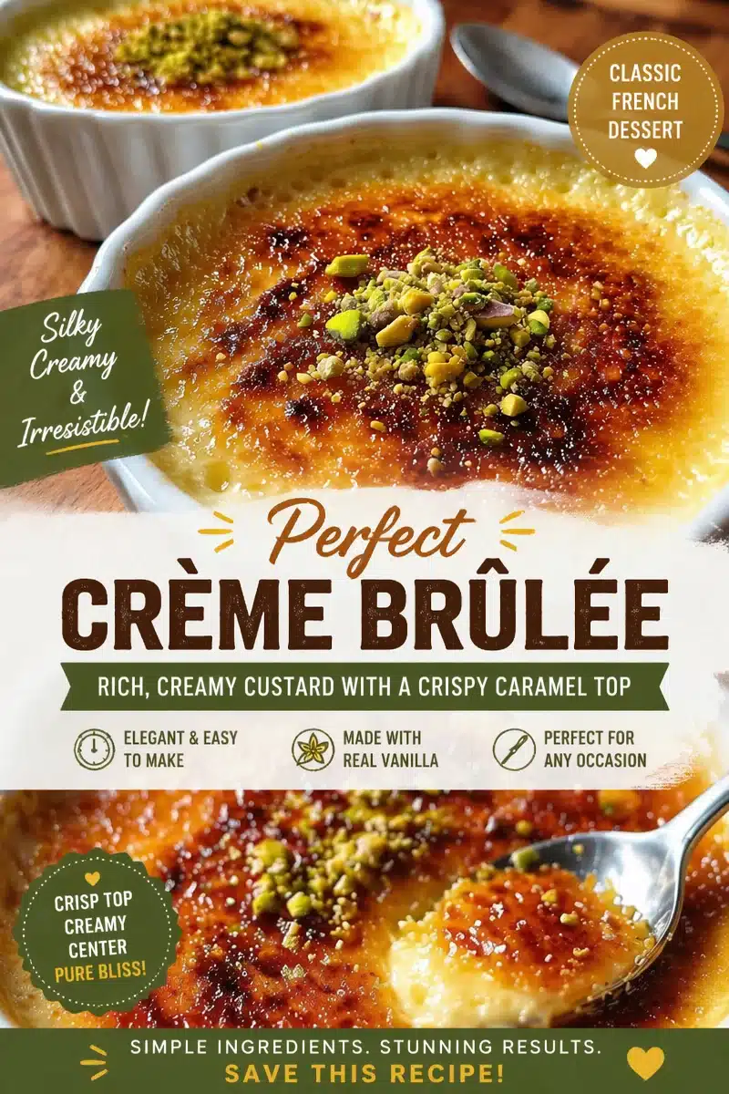 Pistachio Ricotta Crème Brûlée