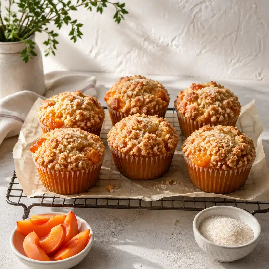 Apricot Orange Crumble Muffins (Bakery-Style, Tall Tops)