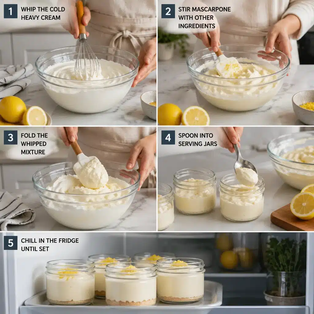 No-Bake Lemon Mascarpone Cream Pots (Light & Fresh)