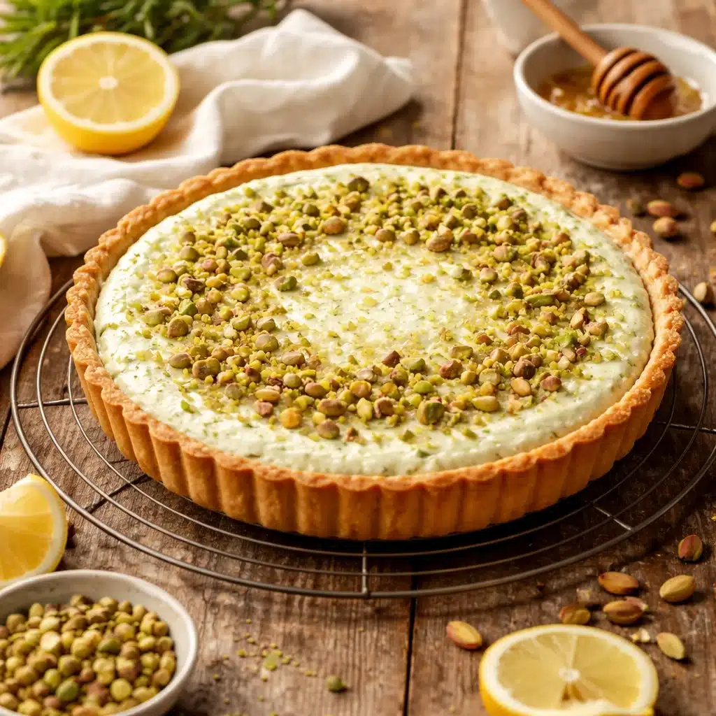 Pistachio Lemon Ricotta Tart