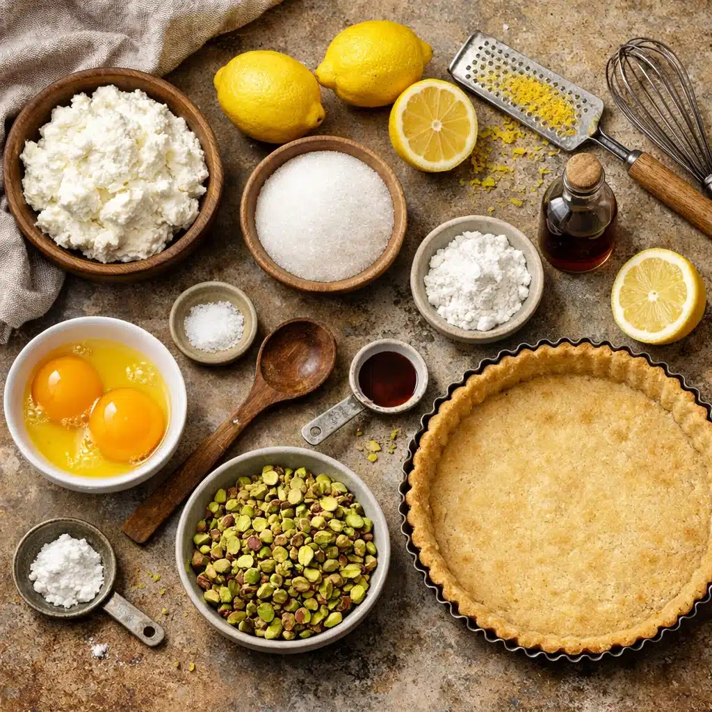 Delicious Pistachio Lemon Ricotta Tart to Brighten Your Day
