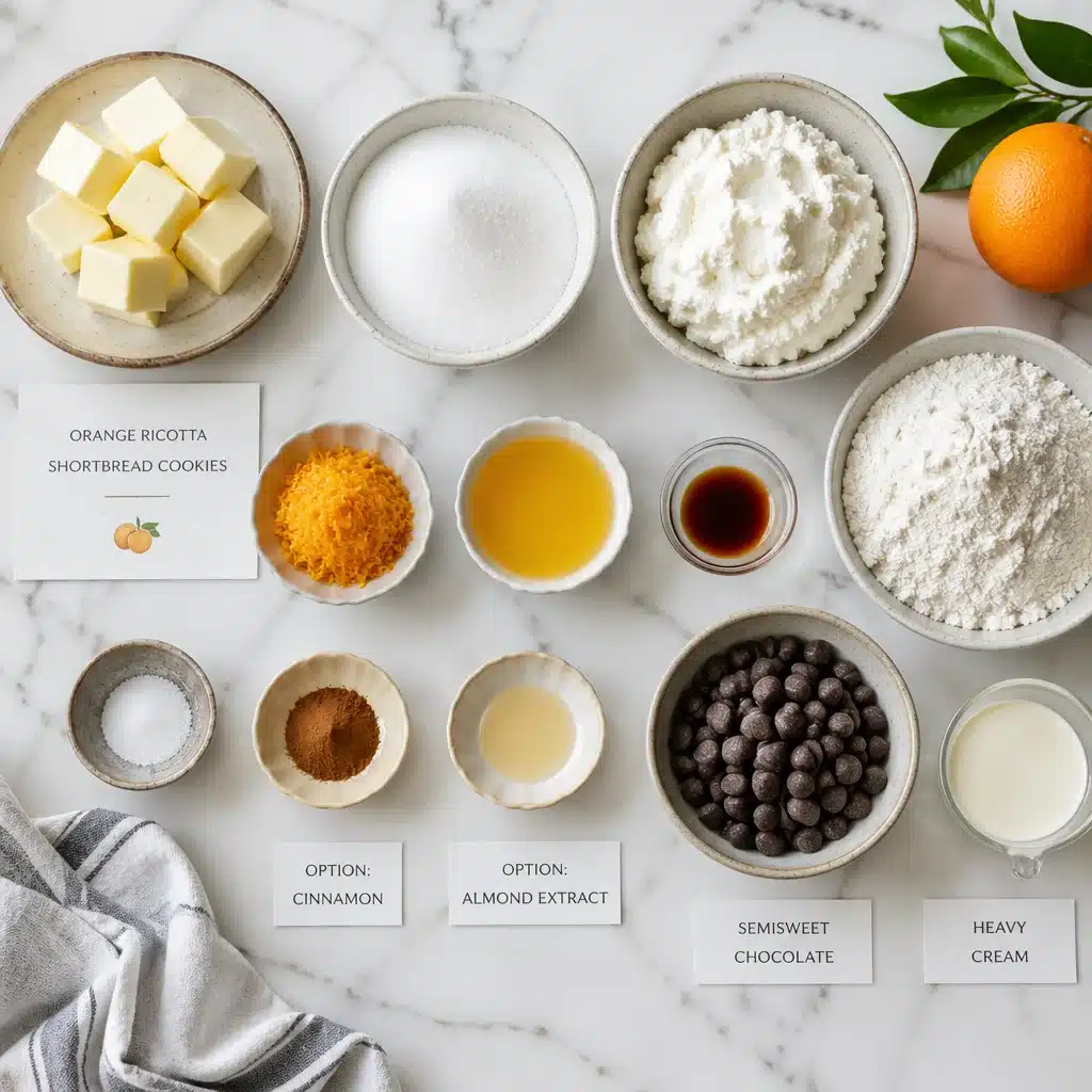 Orange Ricotta Shortbread Cookies (Crisp-Edged, Perfumed Citrus)