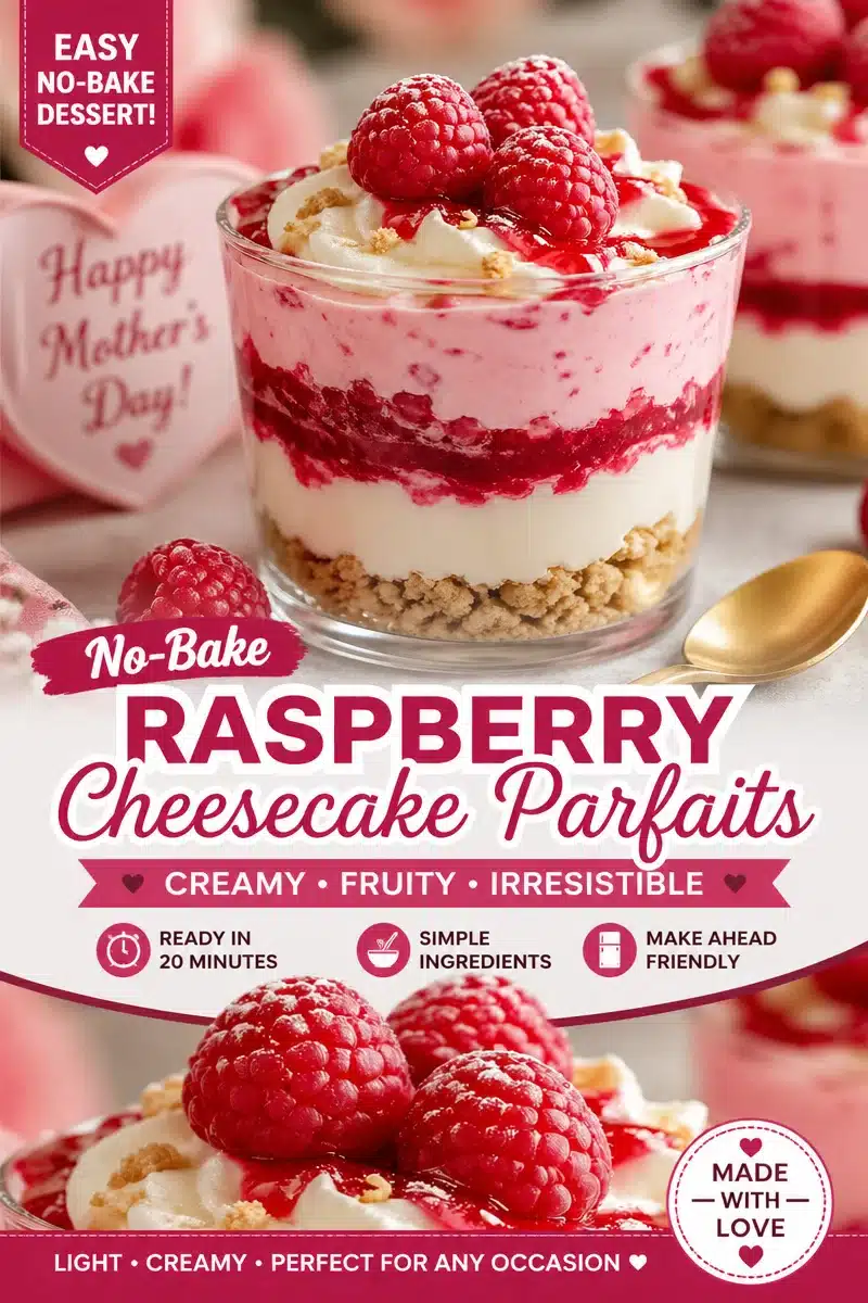Deliciously Light Mother’s Day Raspberry Mascarpone Dessert Cups