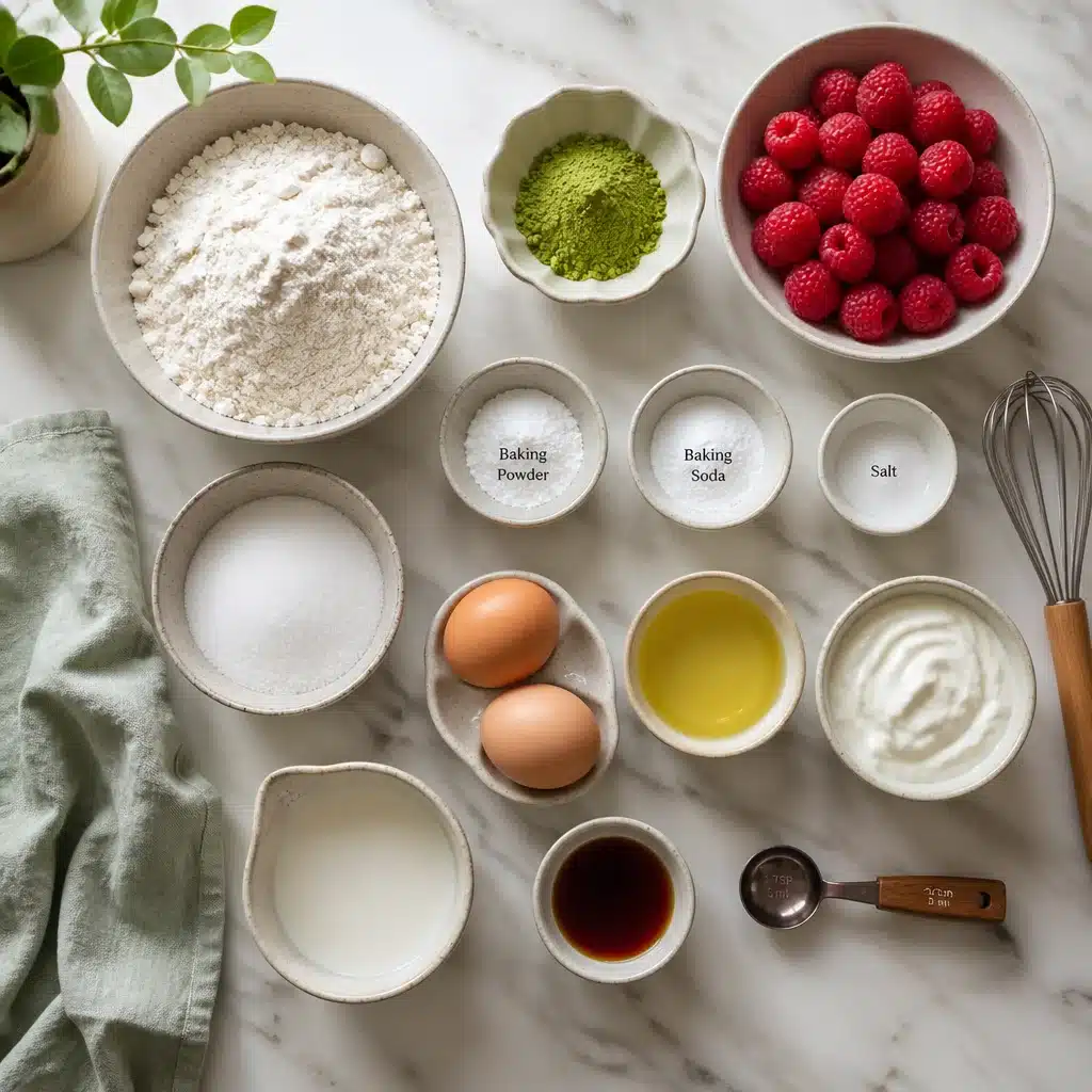 Raspberry Matcha Muffins (Brunch-Ready, Light)