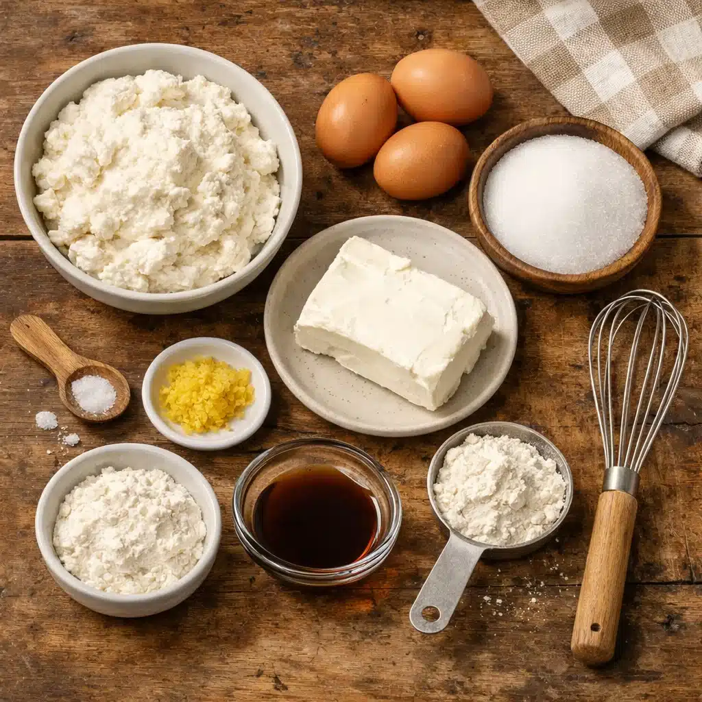 Crustless Baked Ricotta Cheesecake