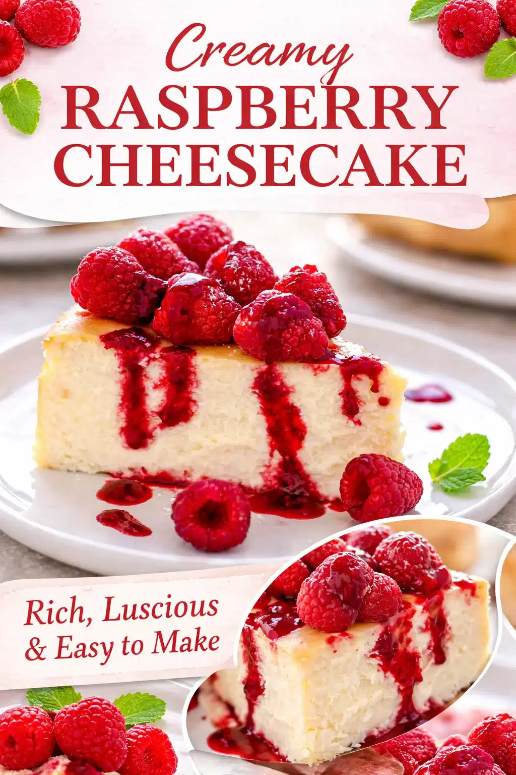 Crustless Baked Ricotta Cheesecake