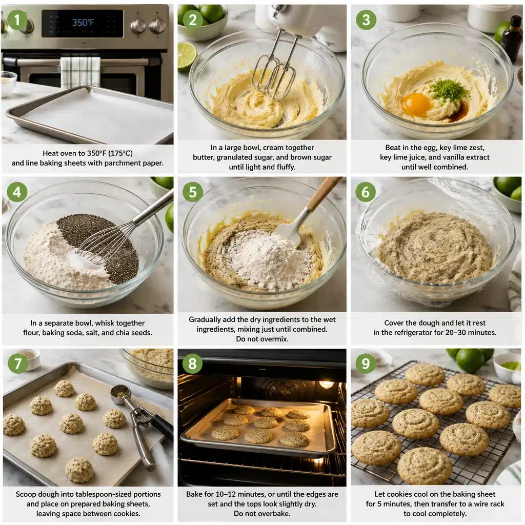 Key Lime Chia Cookies (Soft + Crunchy)