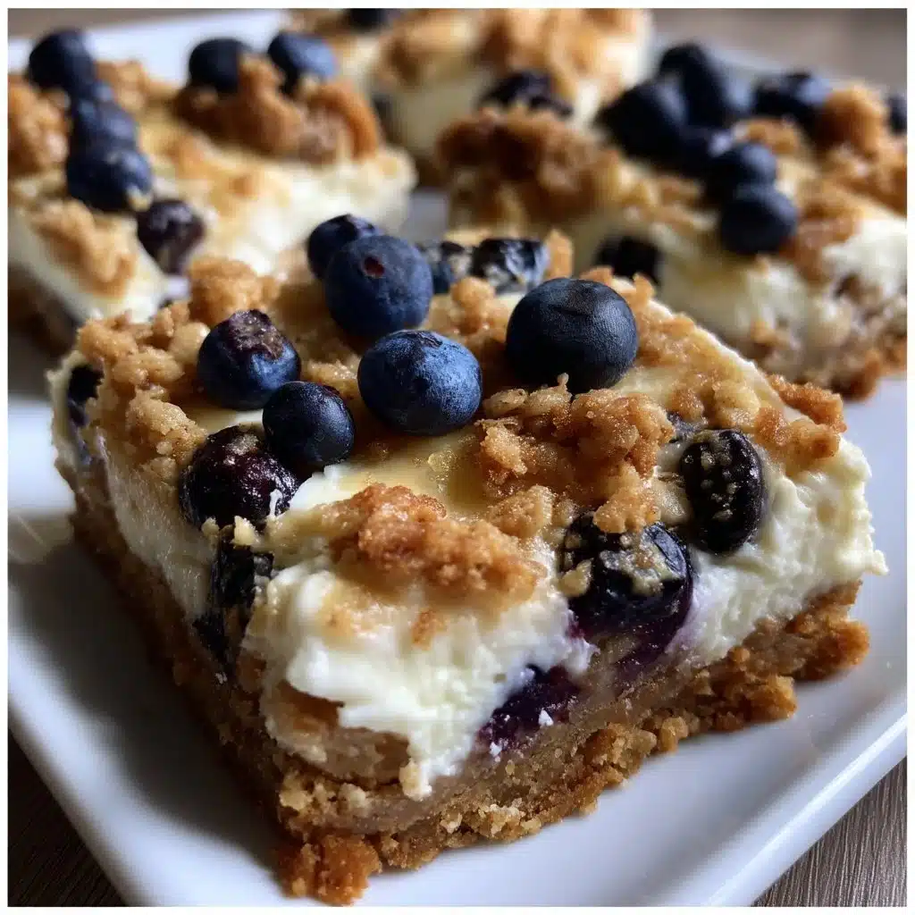 Ginger Blueberry Mascarpone Cookie Bars