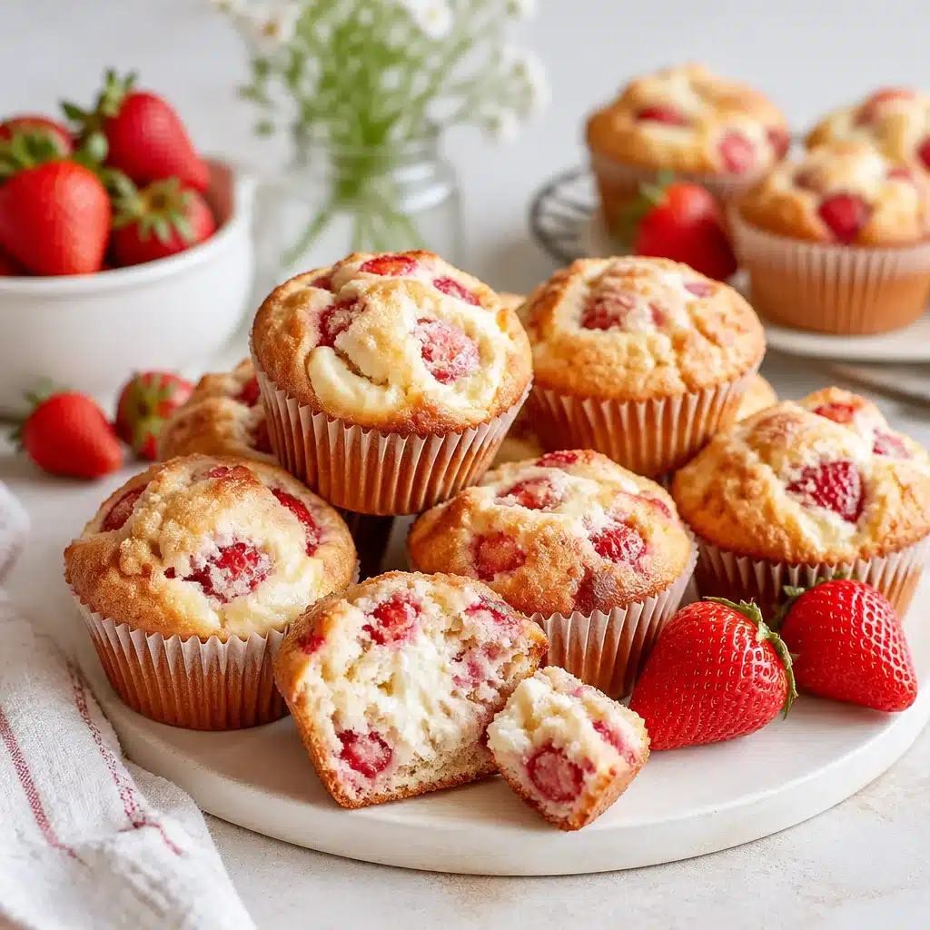 Irresistible Mother’s Day Strawberry Mascarpone Muffins with Gooey Centers