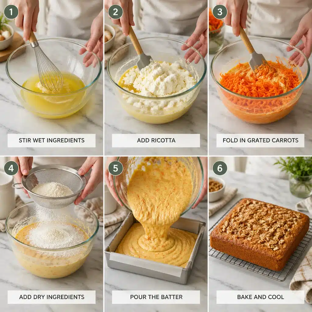 Irresistibly Moist One-Bowl Carrot Ricotta Snack Cake