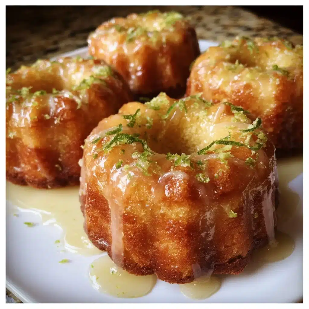 Key Lime Ricotta Bundtlets with Maple and Vanilla Glaze
