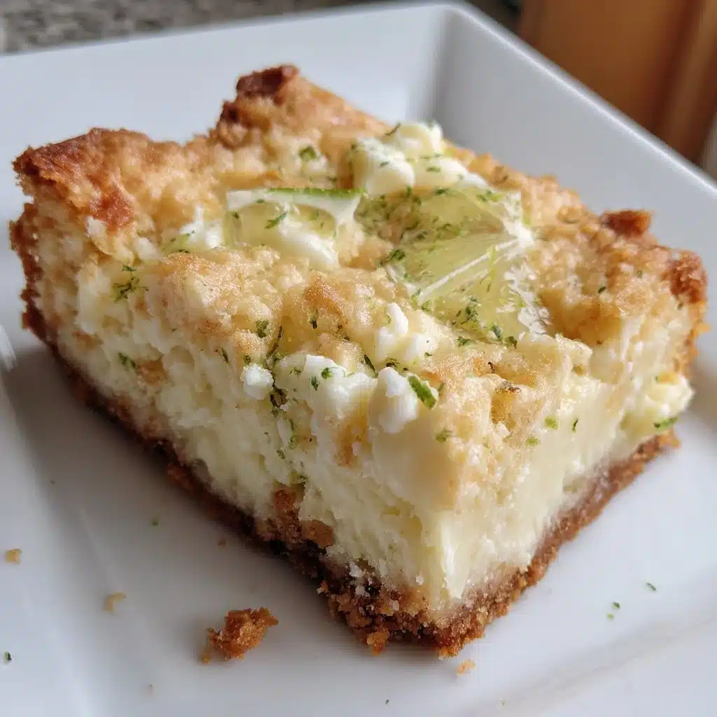Delicious Key Lime White Chocolate Ricotta Cookie Bars on a white plate