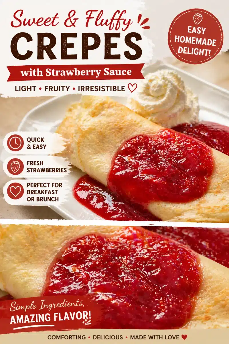 Lemon Ricotta Crepe Bake – Brunch-Pretty – Strawberry Compote