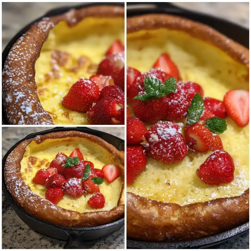 Lemon Ricotta Dutch Baby with Strawberries