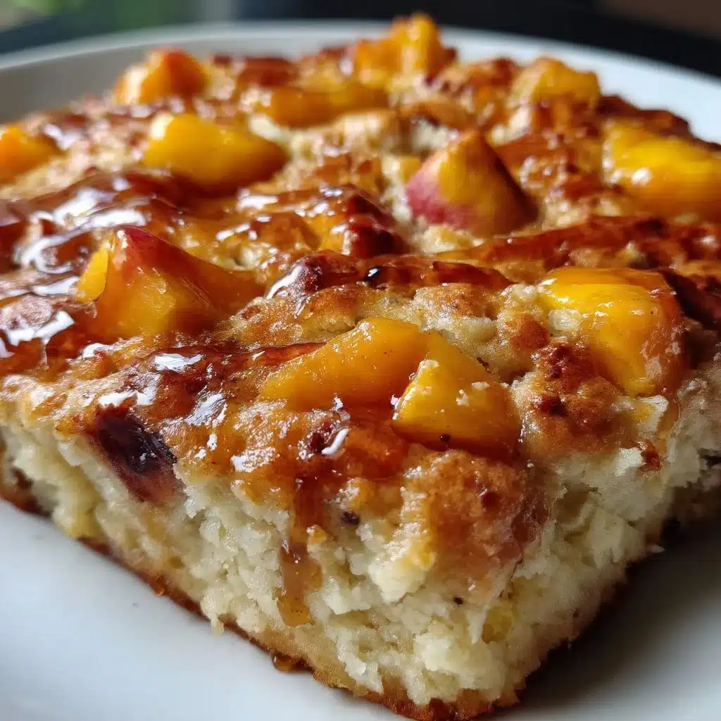 Maple Peach Ricotta Snack Cake