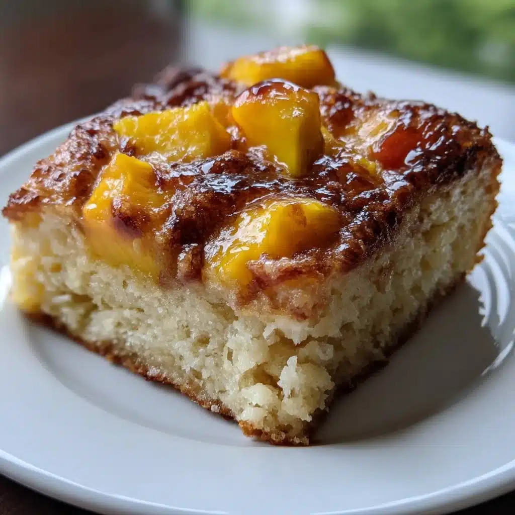 Maple Peach Ricotta Snack Cake