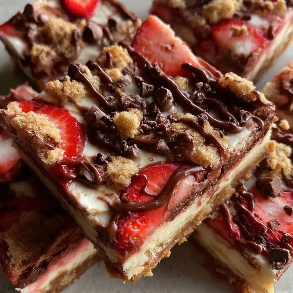 Mocha Strawberry Mascarpone Layer Bars