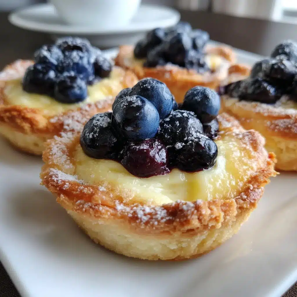 Delicious blueberry ricotta tartlets for Mother's Day dessert