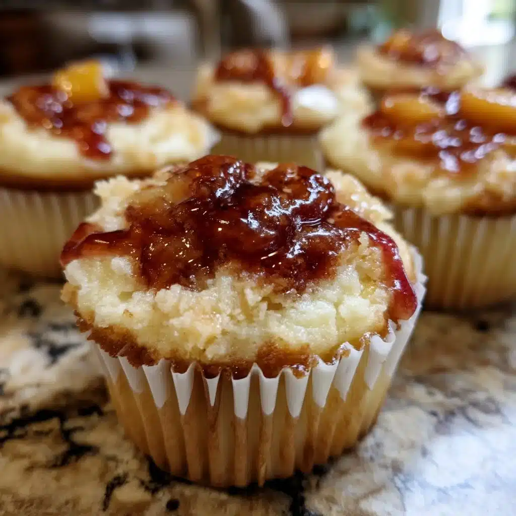 Mother's Day Peach Rose Ricotta Cupcakes topped with peach slices and rose petals
