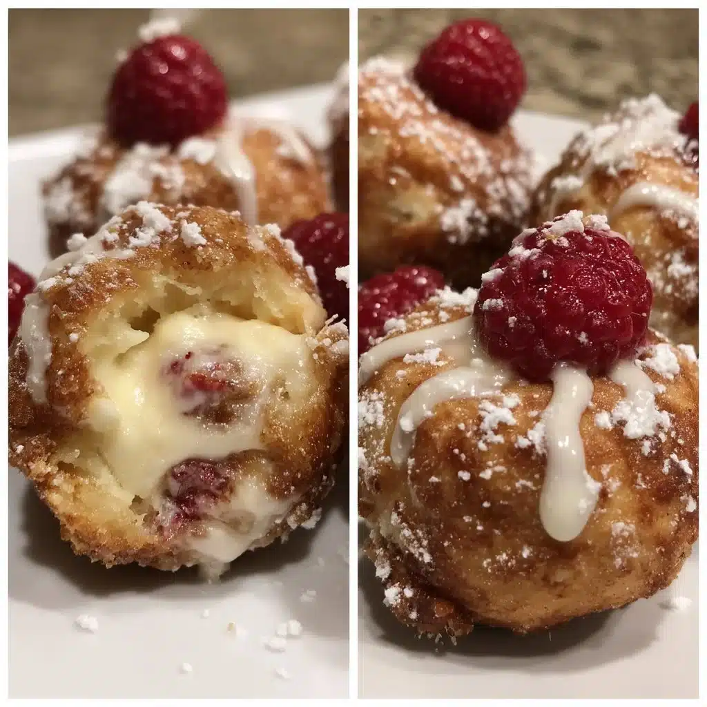 Mother's Day Raspberry Mascarpone Donut Holes