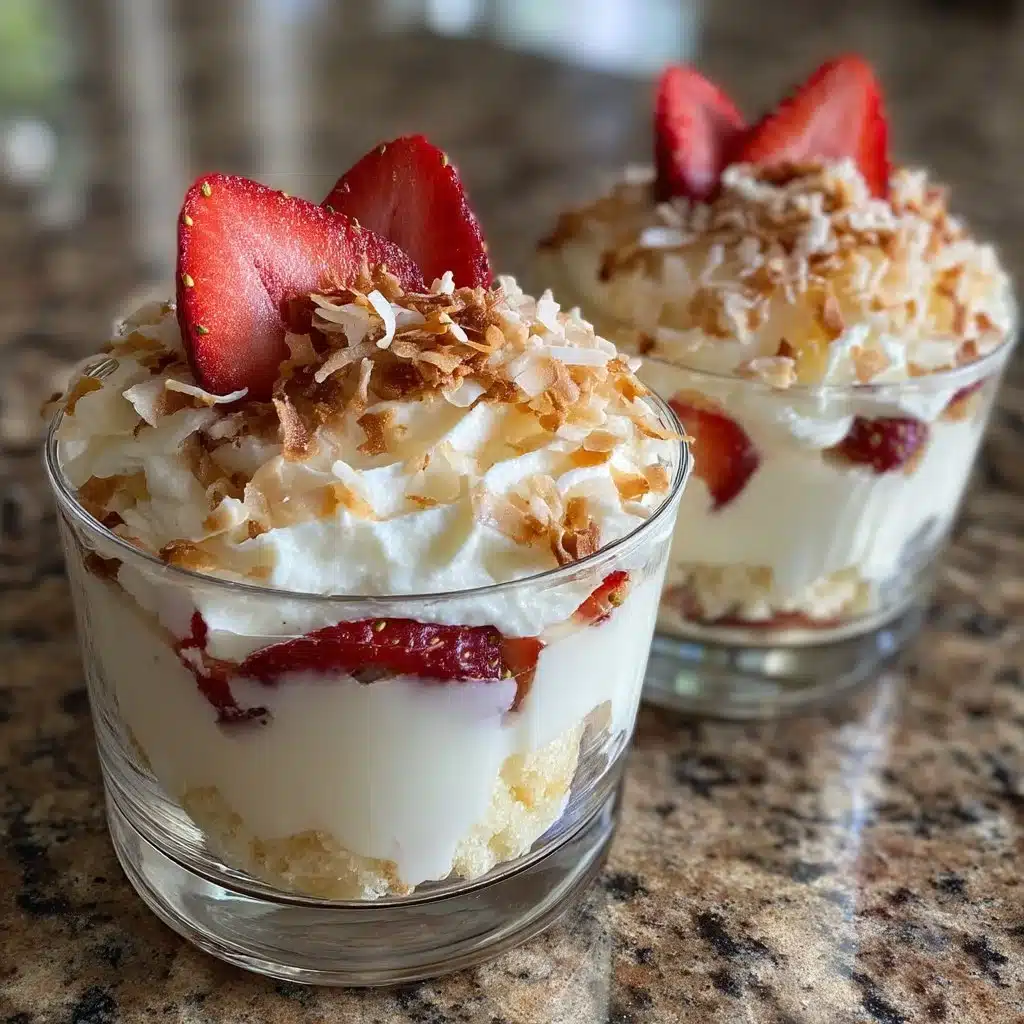 Mother's Day Strawberry Coconut Ricotta Trifle Cups