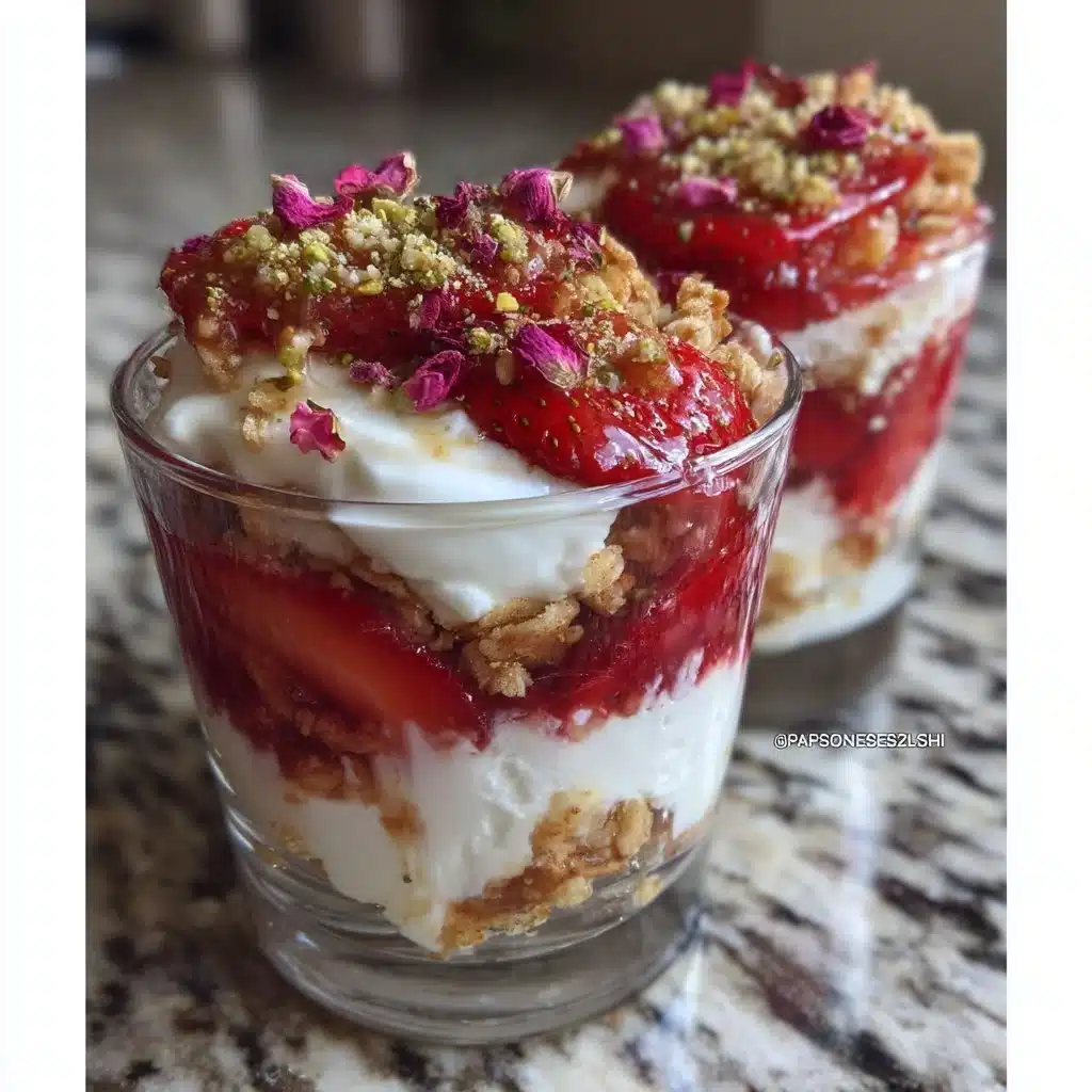 Mother's Day Strawberry Rose Ricotta Parfaits