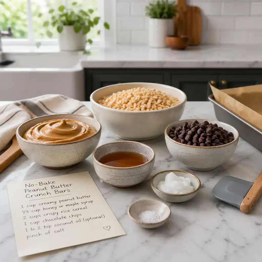 No-Bake Peanut Butter Crunch Bars (Creamy + Crispy)