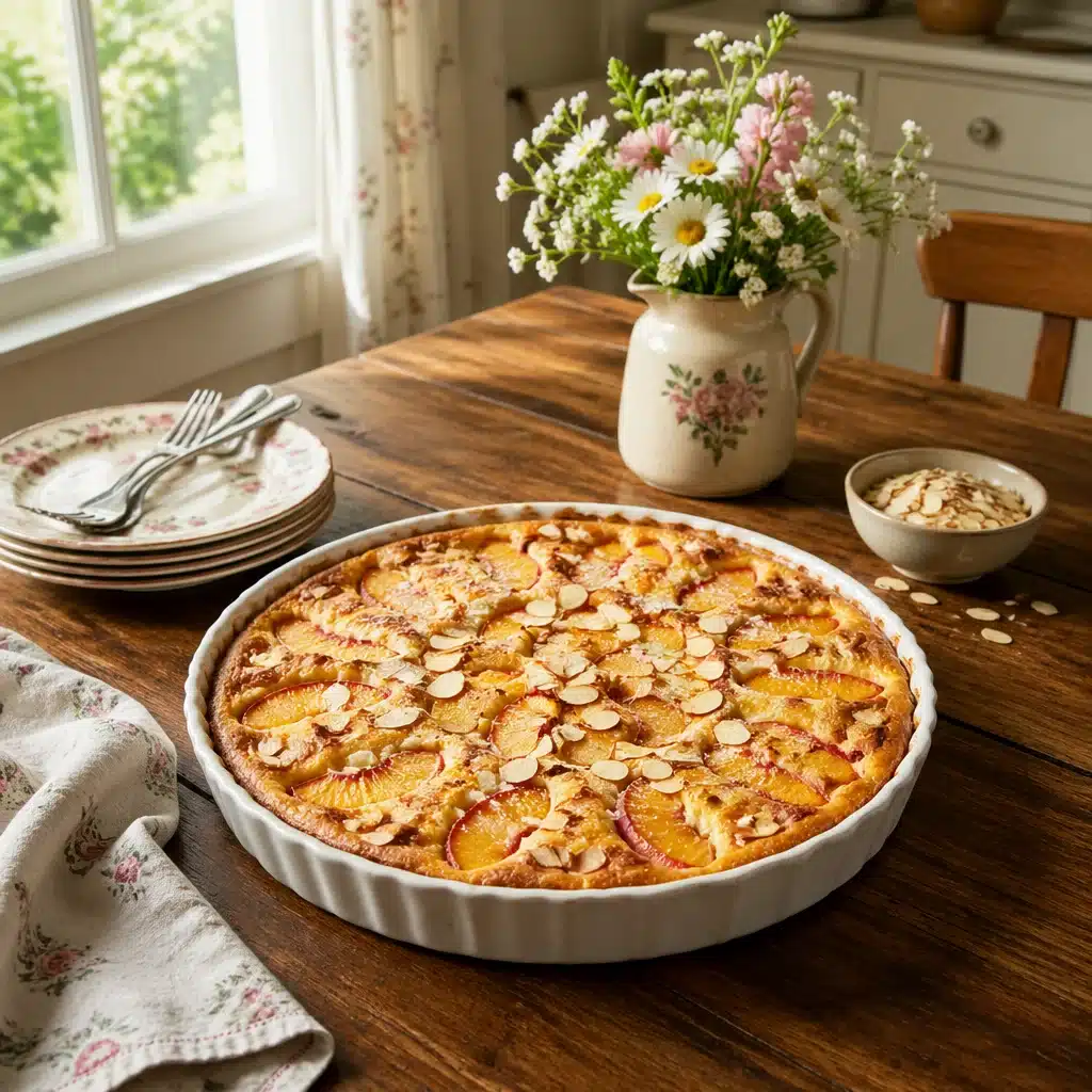 Peach Almond Clafoutis: A Perfectly Custardy Brunch Treat