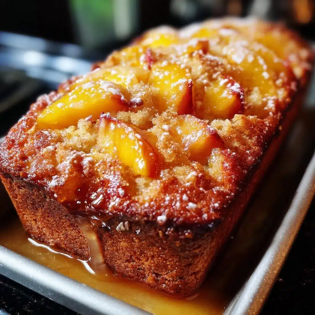 Peach Brown Butter Mascarpone Loaf Cake