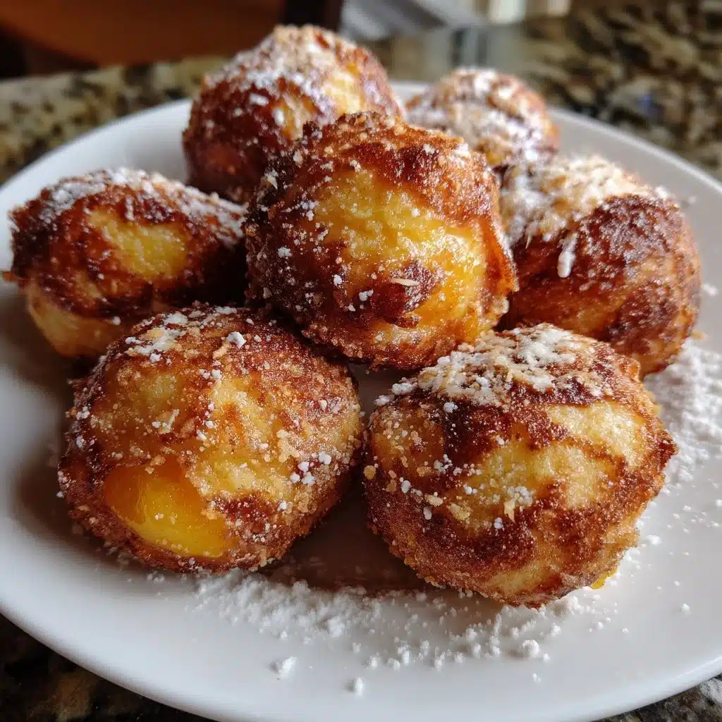 Peach Ginger Ricotta Donut Holes