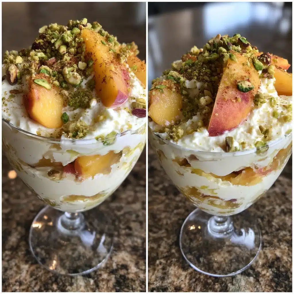 Peach Pistachio Mascarpone Parfaits