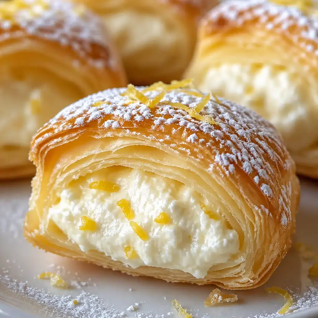 Mini Ricotta Lemon Pastry Bites - Flaky, creamy, and perfect for parties.