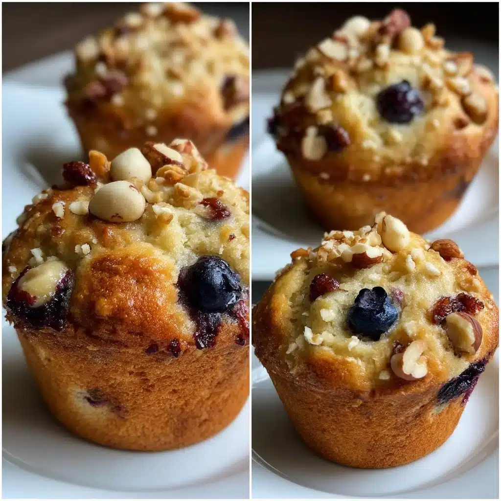 Blueberry hazelnut muffins with mascarpone, perfect for picnics