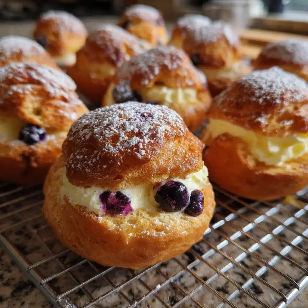 Picnic Blueberry Ricotta Choux Buns