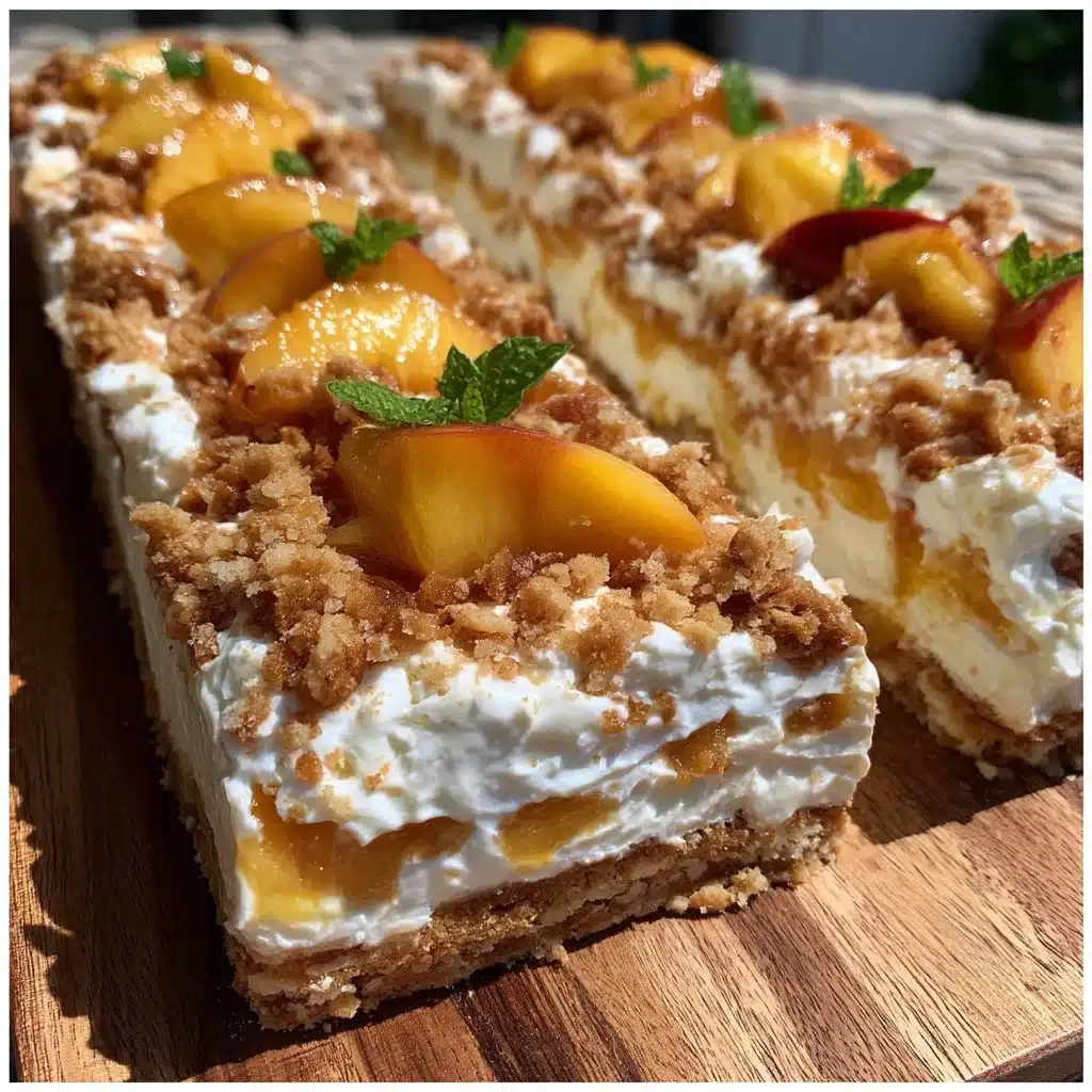 Picnic Peach Mascarpone Icebox Bars