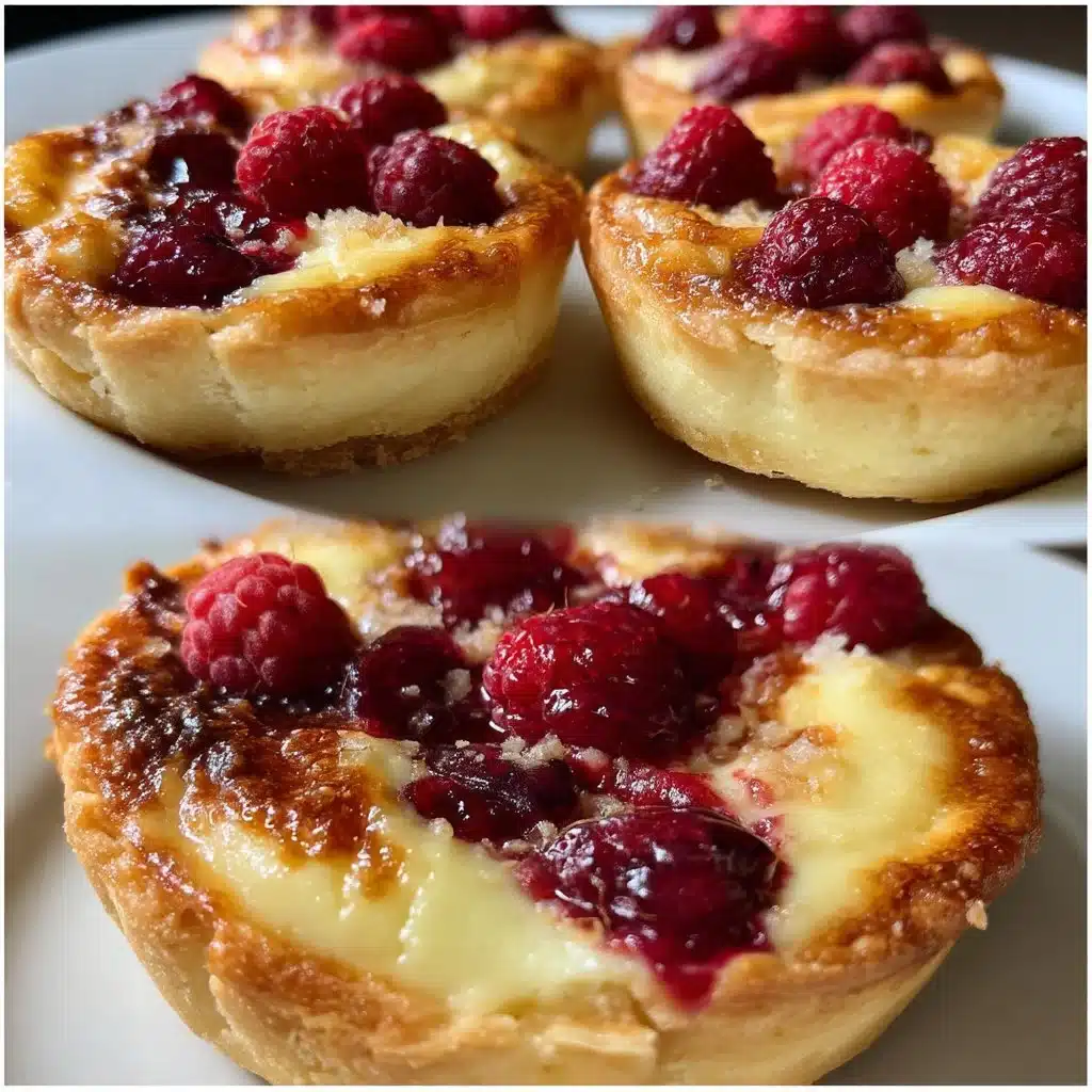 Raspberry Ricotta Tartlets with Malted Milk