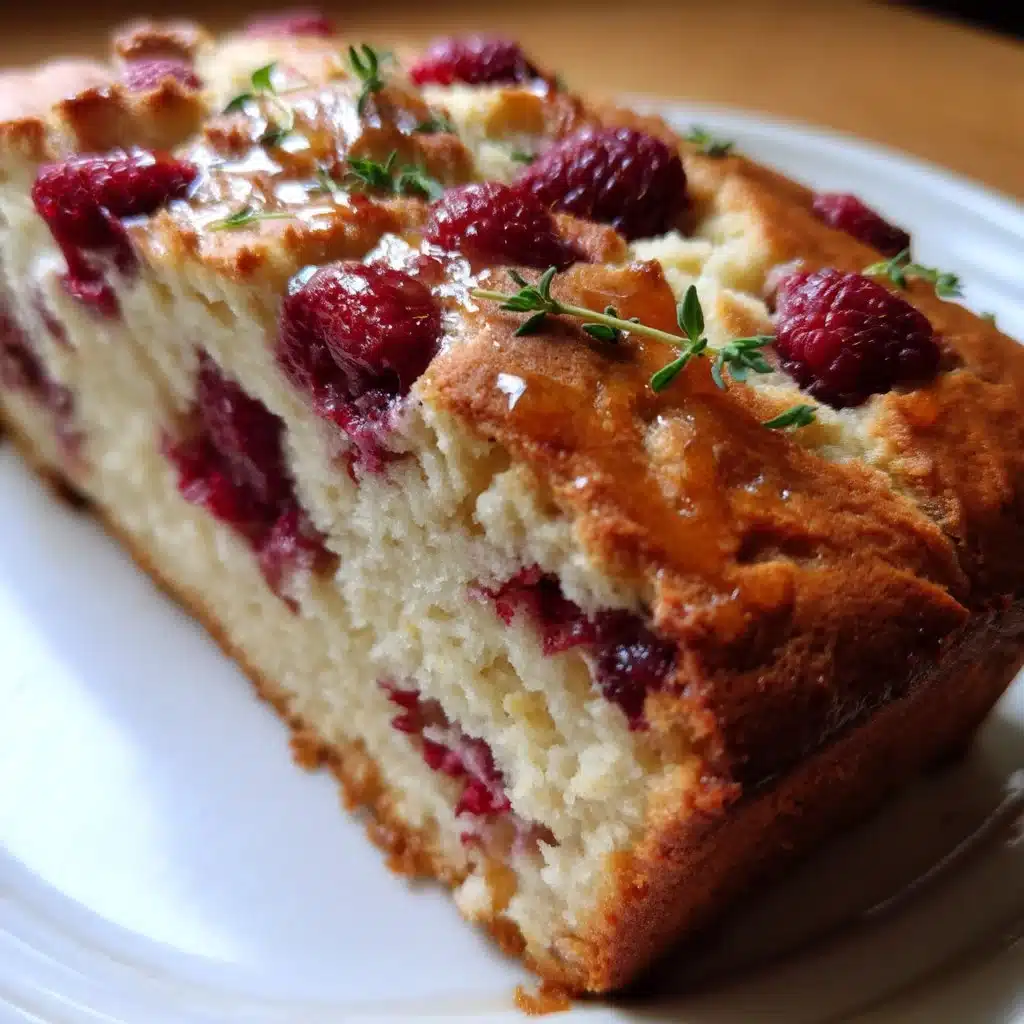 Raspberry Thyme Ricotta Loaf Cake