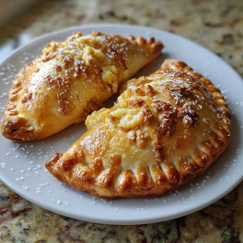 Rhubarb Orange Ricotta hand pies fresh out of the oven on a baking tray