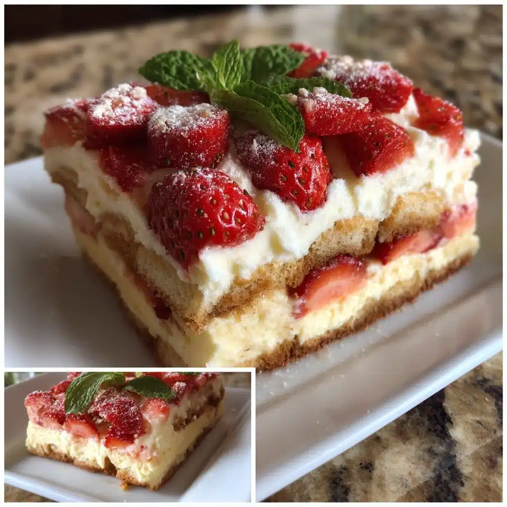 Spring Strawberry Mascarpone Tiramisu (No Coffee)