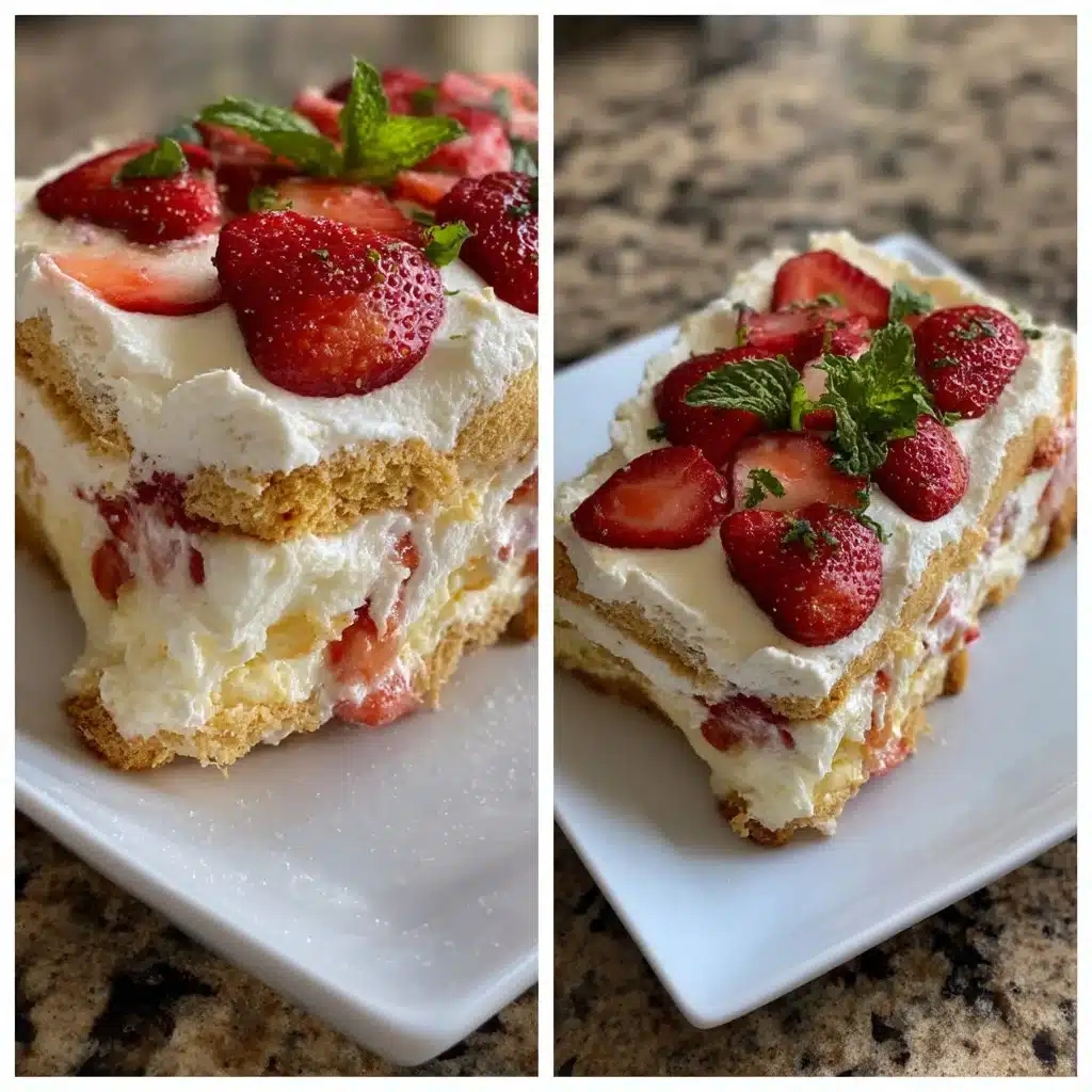 Spring Strawberry Mascarpone Tiramisu (No Coffee)