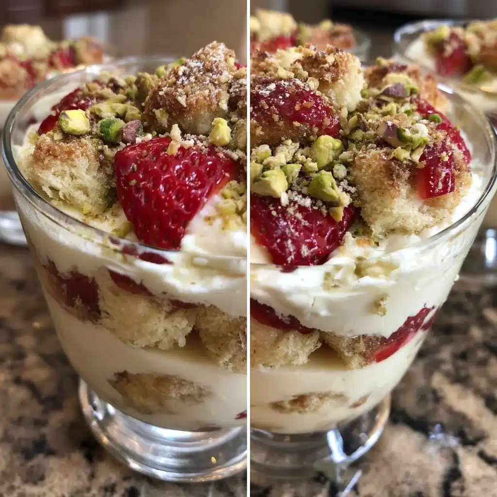Strawberry Pistachio Ricotta Trifle Cups