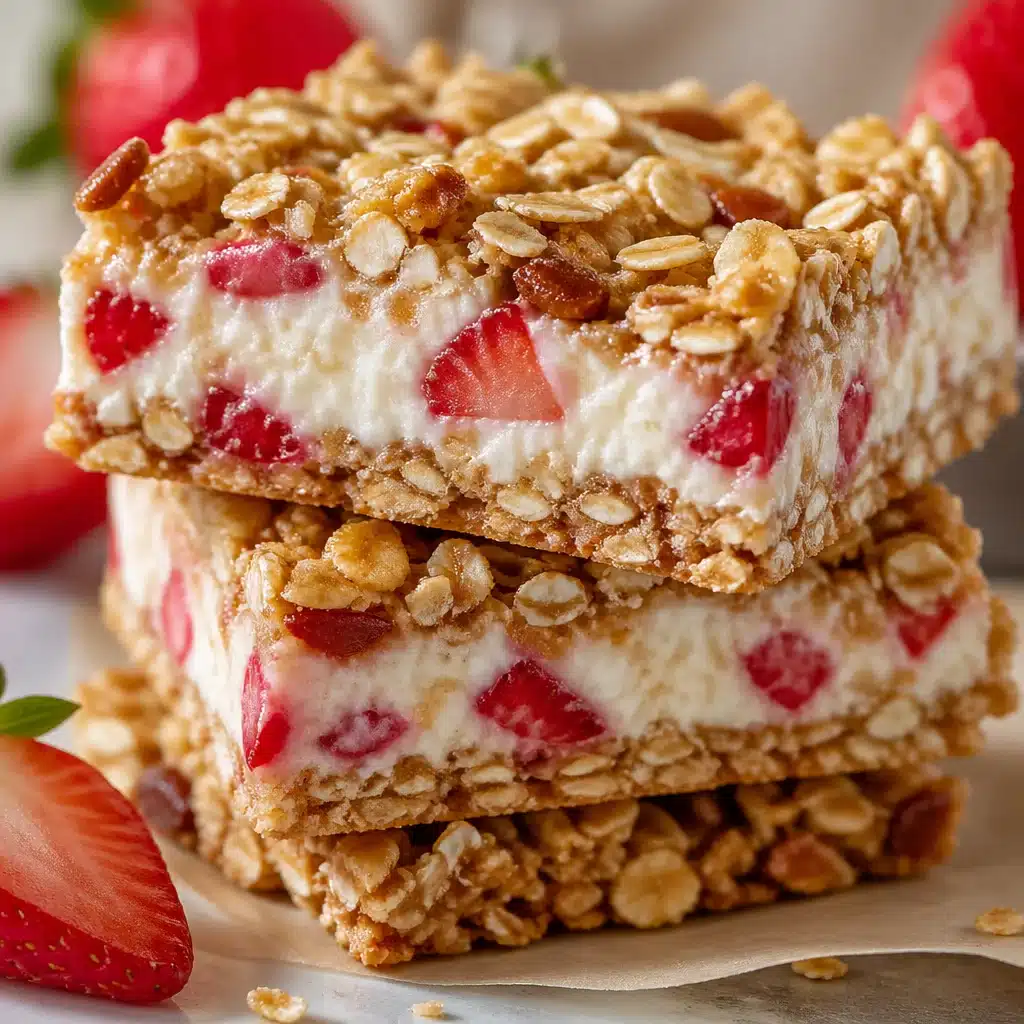 Strawberry Ricotta Granola Bars, perfect for picnics and healthy snacking.