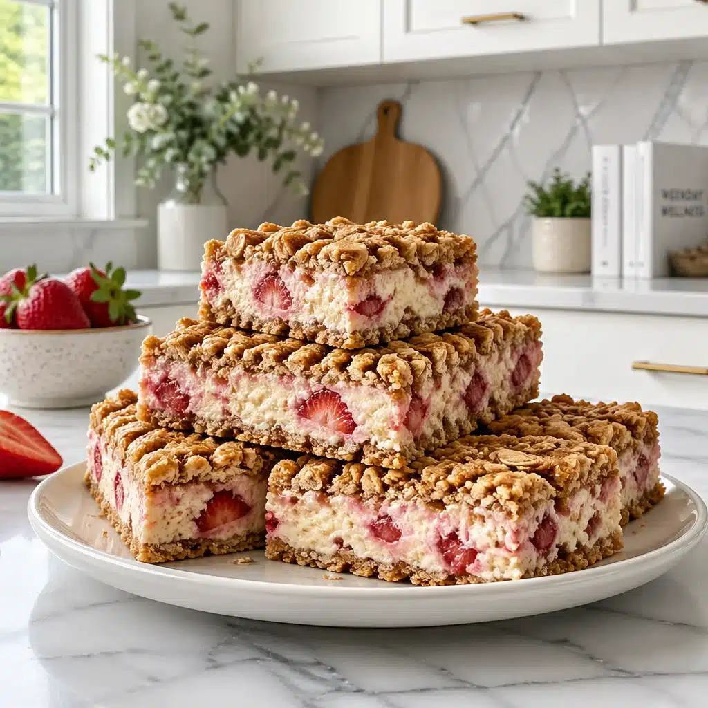 Strawberry Ricotta Granola Bars (Crunchy, Picnic-Ready)