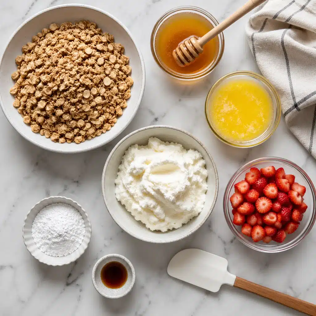 Strawberry Ricotta Granola Bars (Crunchy, Picnic-Ready)