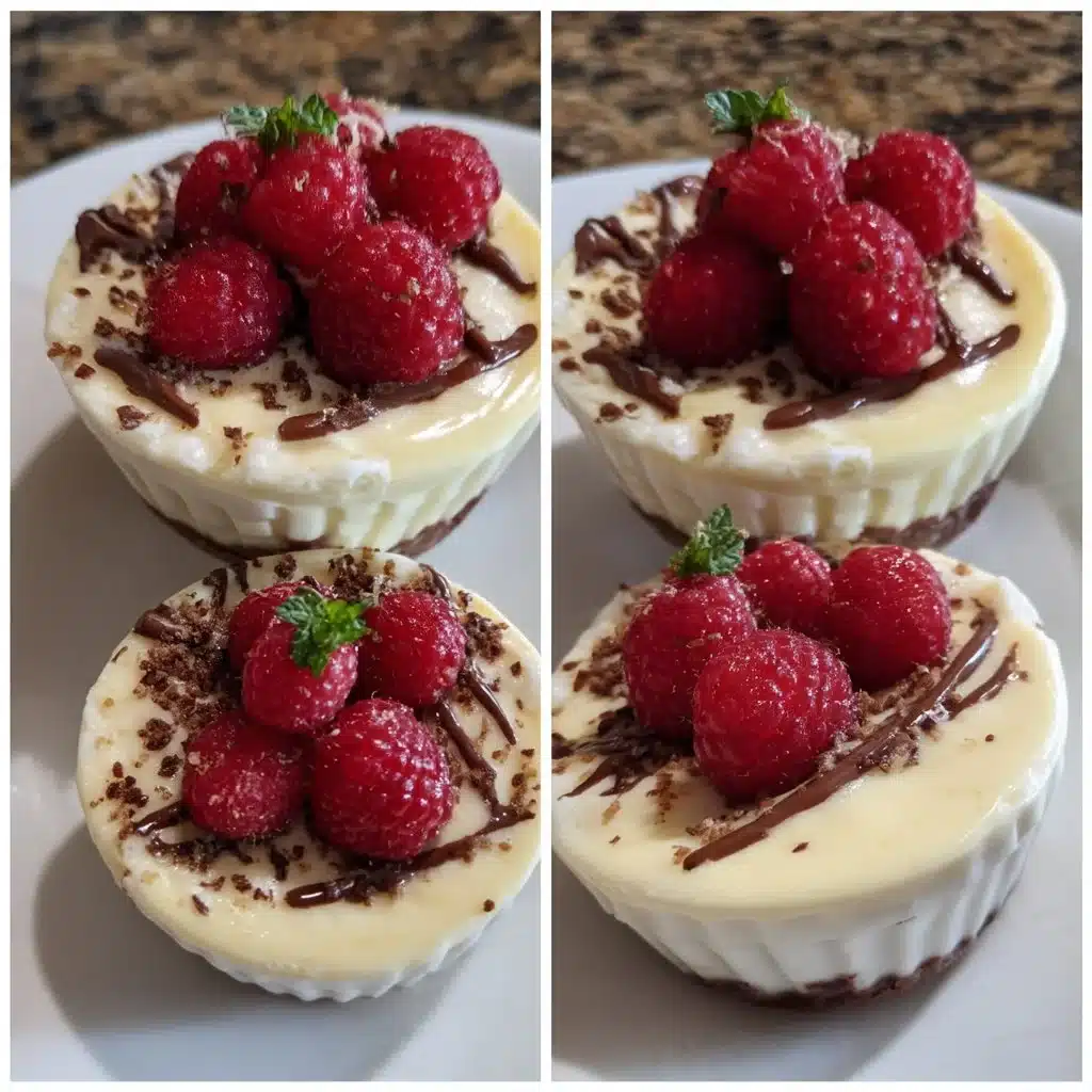 Delicious White Chocolate Raspberry Mascarpone Mousse Cups topped with fresh raspberries