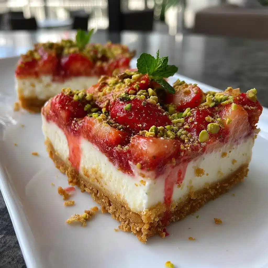 Cozy Creamy Strawberry Pistachio Cheesecake Bars 5 Strawberry Pistachio Cheesecake Bars