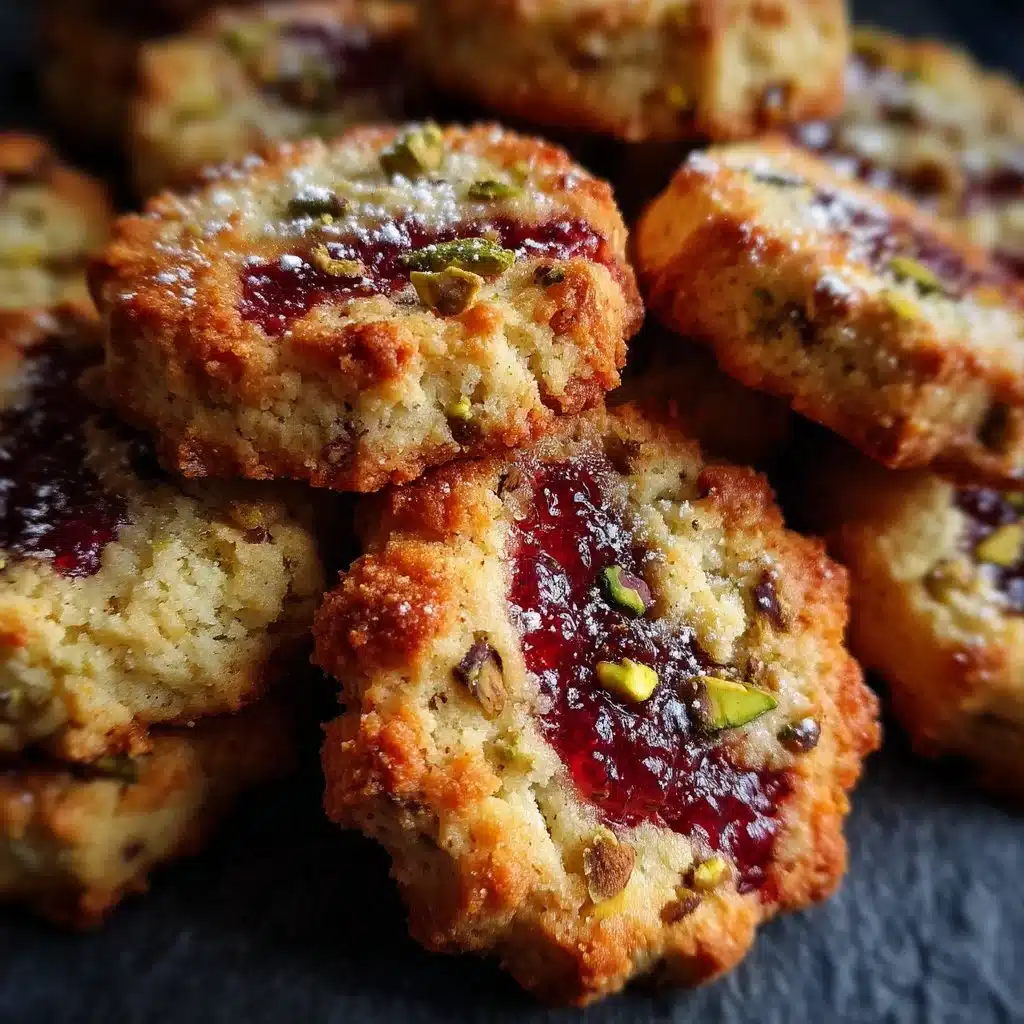 Cozy Easy Raspberry Pistachio Shortbread Cookies 6 Raspberry Pistachio Shortbread